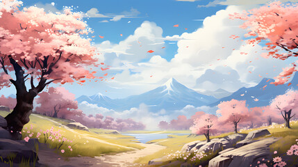 spring wallpaper painting background
