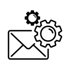 line Style icon design of email settings or maintenance