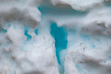 white and turquoise snow. big on turquoise snow. close-up of blue snow. turquoise snow background