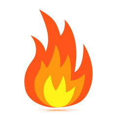 fire or flammable colored icon