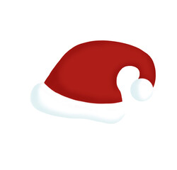 Santa's red hat. Element for New Year's decor