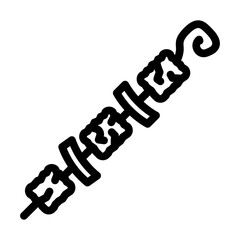 kebab skewer turkish cuisine line icon vector. kebab skewer turkish cuisine sign. isolated contour symbol black illustration