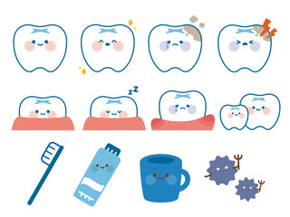 かわいい歯のキャラクター