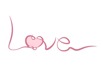 A heart of love filled with beautiful emotions. Style 1 ,Line art ,Colour  pink