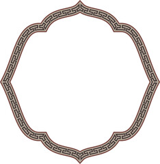 Square shape vintage frames horizontal old Greek key pattern Greek meander pattern antique retro vintage meander old-fashioned design picture frame art and craft borders element decorate isolated back