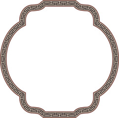 Square shape vintage frames horizontal old Greek key pattern Greek meander pattern antique retro vintage meander old-fashioned design picture frame art and craft borders element decorate isolated back