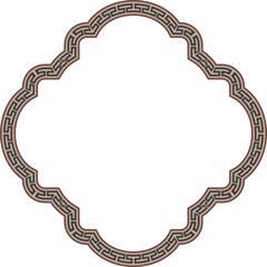 Square shape vintage frames horizontal old Greek key pattern Greek meander pattern antique retro vintage meander old-fashioned design picture frame art and craft borders element decorate isolated 