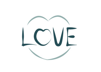 A heart of love filled with beautiful emotions. Style 1 ,Line art ,Colour  blue