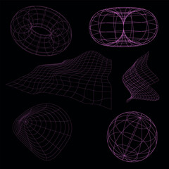 abstract background with glowing lines  wireframe graphics