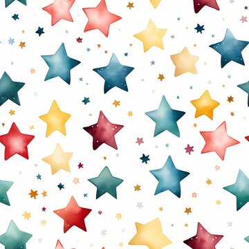 a pattern of colorful stars