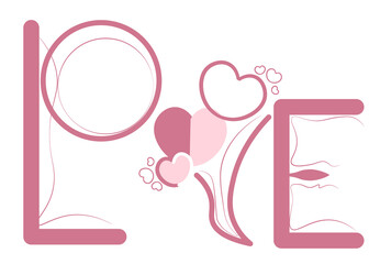 A heart of love filled with beautiful emotions. Style 1 ,Line art ,Colour  pink