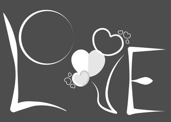 A heart of love filled with beautiful emotions. Style 1 ,Line art ,Colour  white
