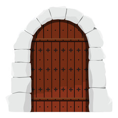 Medievel wooden door gate