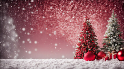 Fototapeta na wymiar a christmas tree in the snow