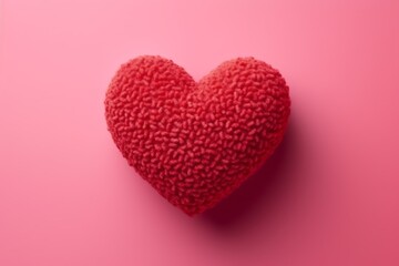 a red heart with sprinkles
