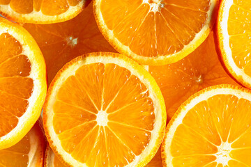 Orange slices as background texture.
