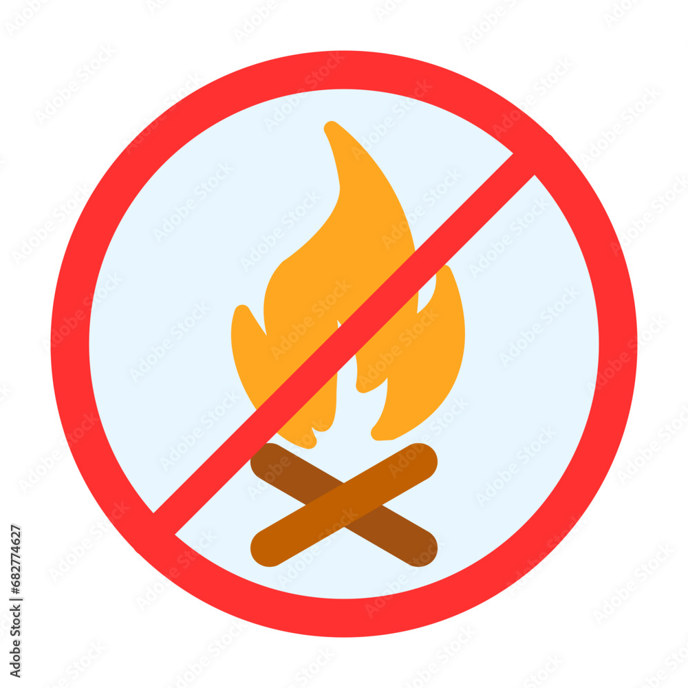 Poster no fire allowed icon