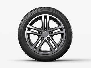 Car tires on a white background