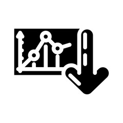 diagram loading statistical data glyph icon vector. diagram loading statistical data sign. isolated symbol illustration