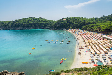 Fetovaia beach in Elba island