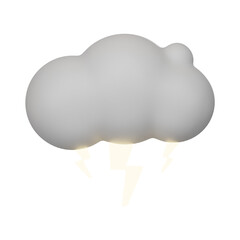  3D weather icons, render style sun, cumulus and snowflakes. Trendy fluffy bubbles clouds, wind symbol, raindrops.