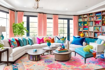 modern living room with furniture