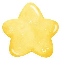 star watercolor illustration hand painting