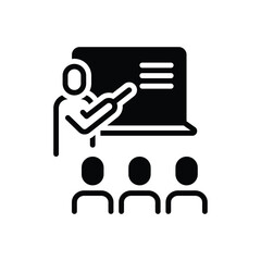 Black solid icon for course 