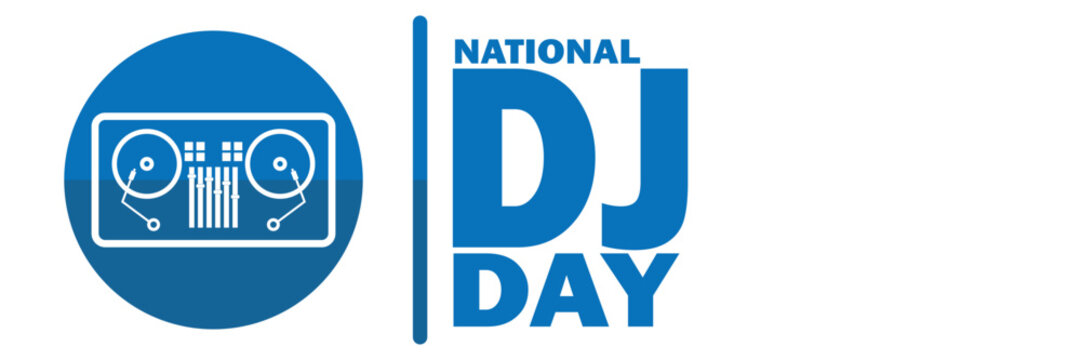 National DJ Day Vector illustration. Suitable for greeting card, poster and banner.
