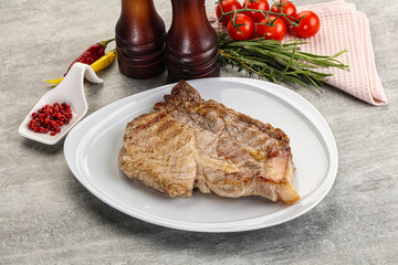 Grilled pork neck juicy steack