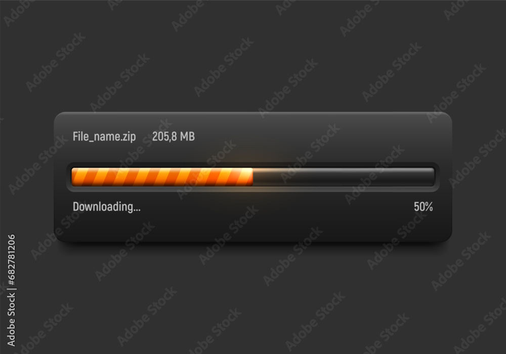 Poster progress loading bar. downloading process. concept technology. vector illustration.