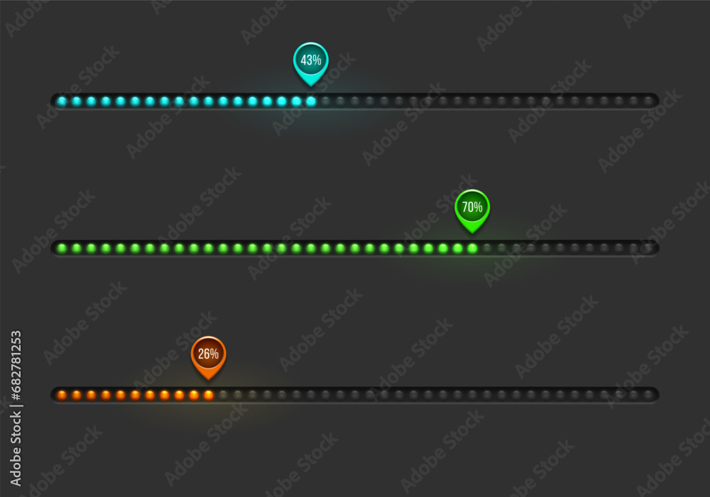 Poster progress loading bar. downloading process. concept technology. vector illustration.