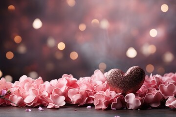Hearts and Glitter Bokeh for Romantic Valentine's Day
