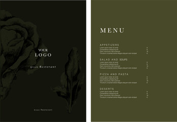 Vegetarian menu design with vegan meals. Restaurant menu - 682784217