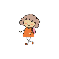 cute poses of cartoon children character