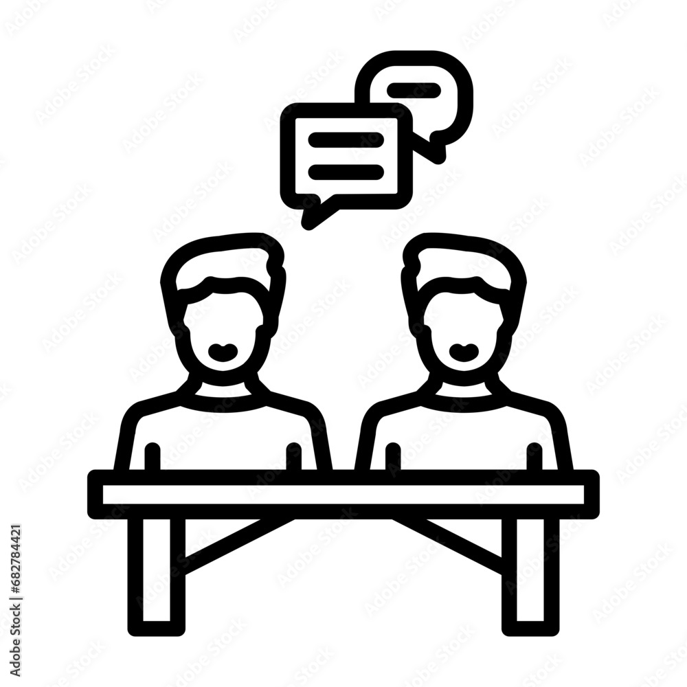 Sticker meeting icon