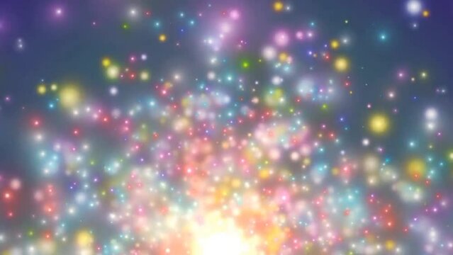 Colorful Mist Glowing Halo Particles Background