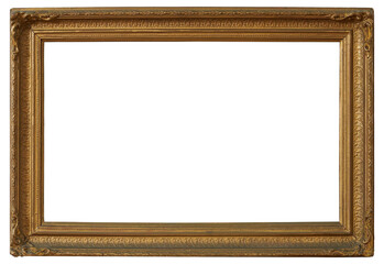 Picture frame in a classic design on a transparent background, in PNG format.