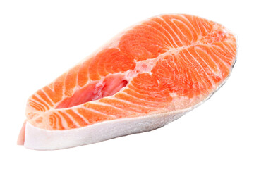 Fresh raw steak salmon isolated