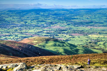 view of the countryside (Moel Famau Country Walk, UK.)
