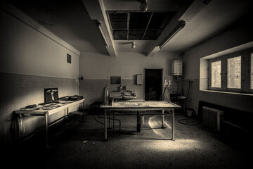 The abandoned forensic morgue