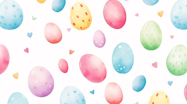 Pattern with colorful easter eggs. Vector illustration.