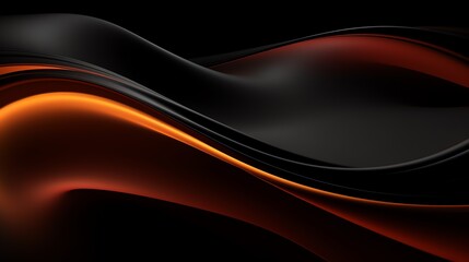a black and orange wavy lines