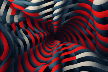 Fototapeta na wymiar Abstract Spiral Pattern with Colorful Stripes that Create a Sense of Depth and Motion