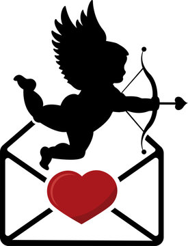 recommend clip art: vector illustration of love, cupid of love, angel of love