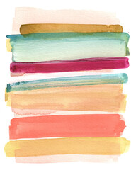 Colourful abstract paint strokes, hand-painted lines, watercolour lines, Abstract painting