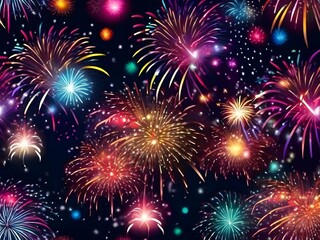 Fototapeta premium fireworks over the city