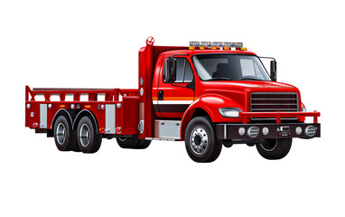 Red Guardian Tow Truck On transparent background