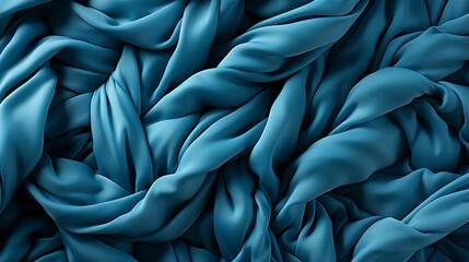 Vibrant strokes of blue dance across a canvas of fabric, creating an abstract masterpiece that stirs the soul with its wild and fluid beauty