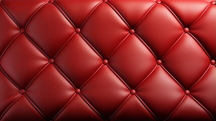 Bold and luxurious, a vibrant red leather sofa beckons for comfort and relaxation in the midst of a stylish indoor setting